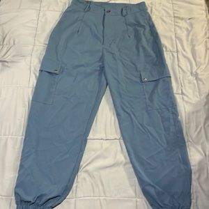 Large Light blue cargo pants from SHEIN